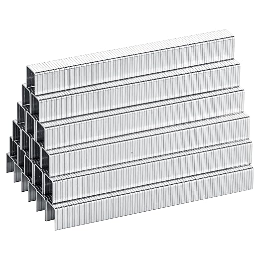 meite T50 Staples, 1/2 Inch Length Heavy Duty Staples for Staple Gun, Galvanized, 20 Gauge 3/8" Crown, Compatible with T50 Staple Gun, Ideal for Upholstery, Construction, Furniture (1,512 Counts)