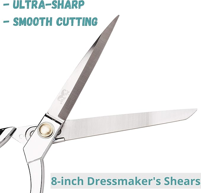 Mr. Pen Metal Scissors, 8 Inch, Carbon Steel, Heavy Duty Sewing & Fabric Scissors, Tailor Shears