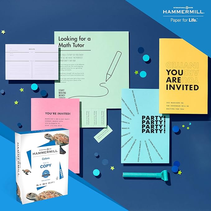 Hammermill Colored Paper, 20 lb Green Printer Paper, 8.5 x 11-1 Pallet, 40 Cases (200,000 Sheets) - Made in the USA, Pastel Paper, 103366P