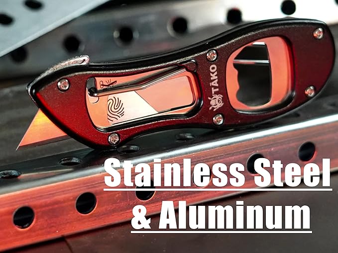 Tako X2- Retractable Utility Knife, Quick Change, Instant Extra Blade Access, Box Cutter, Pocket Knife, Compact