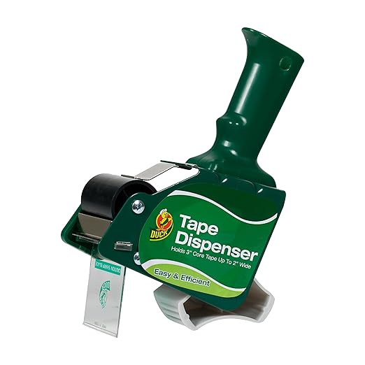 Duck Brand Standard Tape Gun with Pistol Grip Handle - Compatible with 3" Core Packing Tape Refill Rolls up to 2 Inches Wide (394600)
