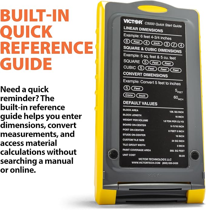 Victor C5000 Advanced Construction Calculator with Protective Case