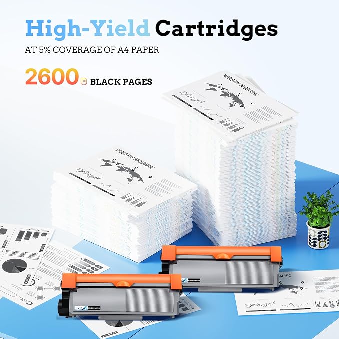 LxTek Compatible Toner Cartridge Replacement for Dell E310 E310dw E514 | E515 P7RMX PVTHG 593-BBKD Compatible with Dell Wireless Monochrome E310dw E515dw E514dw E515dn Printer (2 Black, High Yield)