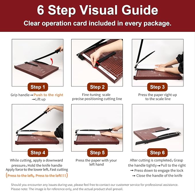 18-Inch Guillotine Paper Cutter with Safety Lock | Professional paper trimmer for cardstock, photos, labels, invitations, and office documents with precise, clean cuts.
