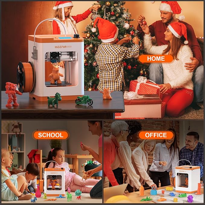 Upgraded Tina2S 3D Printer, HEPHI3D 3D Printers WiFi Cloud Printing Auto Bed Leveling, Fully Assembled Mini 3D Printers for Beginners, Silent Print, Fully Open Source DIY 3D Printer for Home, School