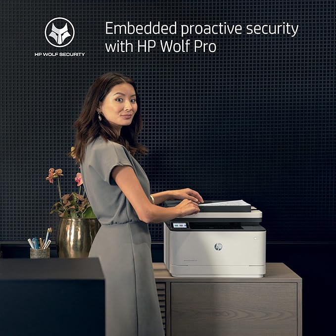 HP LaserJet Pro MFP 3101fdw Wireless Black & White All-in-One Laser Printer, Scanner, Copier, Fax, Best-for-Office (3G628F)
