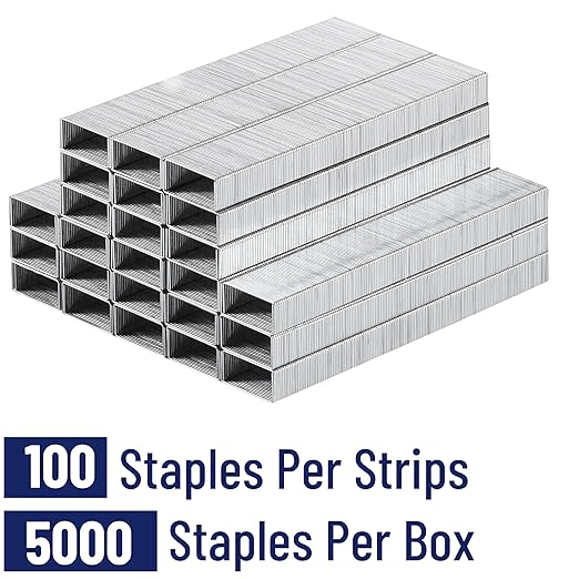 Mr. Pen- Staples Office Supply, 5000 Pc Staples for Stapler, 25 Sheet Staple, 1/4 inch Length(23/6), Office Staple, 100/Strip