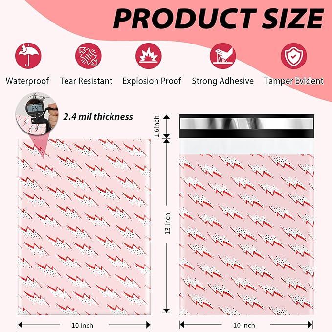 Oududianzi Poly Mailers 10x13, 100PCS Waterproof Shipping Bags, Thick Mailers Poly Bags for Shipping, Polymailer Packaging Bags for Small Business and Clothes