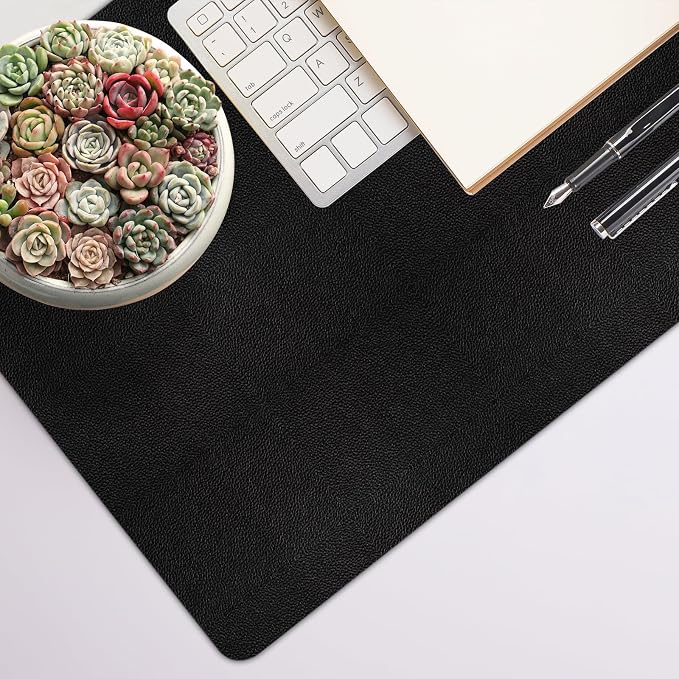 Desk Mat Set,3-in-1 Mouse Pad with Wrist Rest and Keyboard Pad | 31.5" x 15.7" Ergonomic Keyboard and Mouse Pad Set, Memory Foam Keyboard Wrist Rest, Waterproof Computer Mat, Black