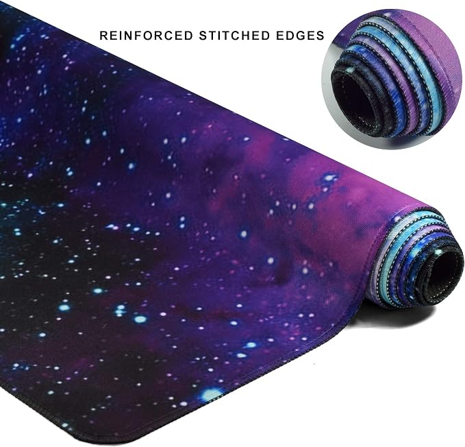 Mydours XXL Gaming Mouse Pad 48x16 Inches, Extra Large Mouse Pad with Fabric & Non-Slip Rubber, Desk Pad for PC Gaming & Office Workspace, Desk Pad for Keyboard & Computer Accessories (Universe)