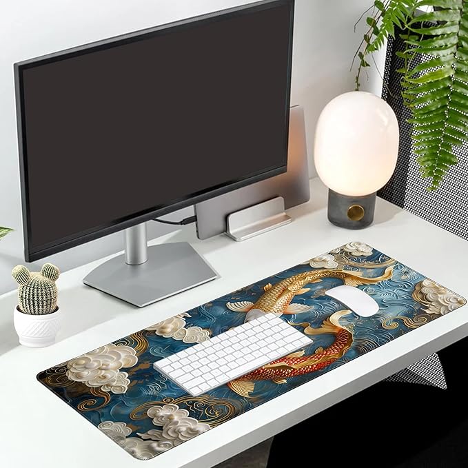 Long Gaming Mouse Pad Extended Anime Large Desk Pad with Non-Slip Base Full Keyboard Mat with Stitched Edges for Gaming and Office 31.5 x 11.8 inches (stereokoi)