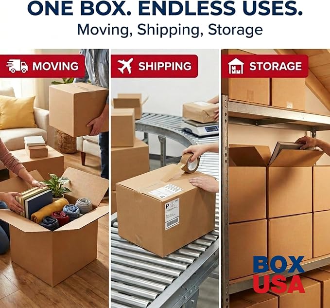 BOX USA Shipping Boxes 12"L x 9"W x 6"H, 25-Pack Small Corrugated Cardboard Boxes for Shipping, Mailing, Packing, Packaging and Storage