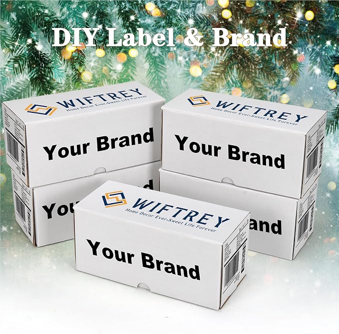 WIFTREY 25 Pack 9x4x4 Small Shipping Box, White Corrugated Cardboard Boxes 9 x 4 x 4 for Packaging Small Business, Mailing, Shipping