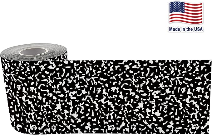 Teacher Created Resources Composition Straight Rolled Border Trim - 50ft - Decorate Bulletin Boards, Walls, Desks, Windows, Doors, Lockers, Schools, Classrooms, Homeschool & Offices