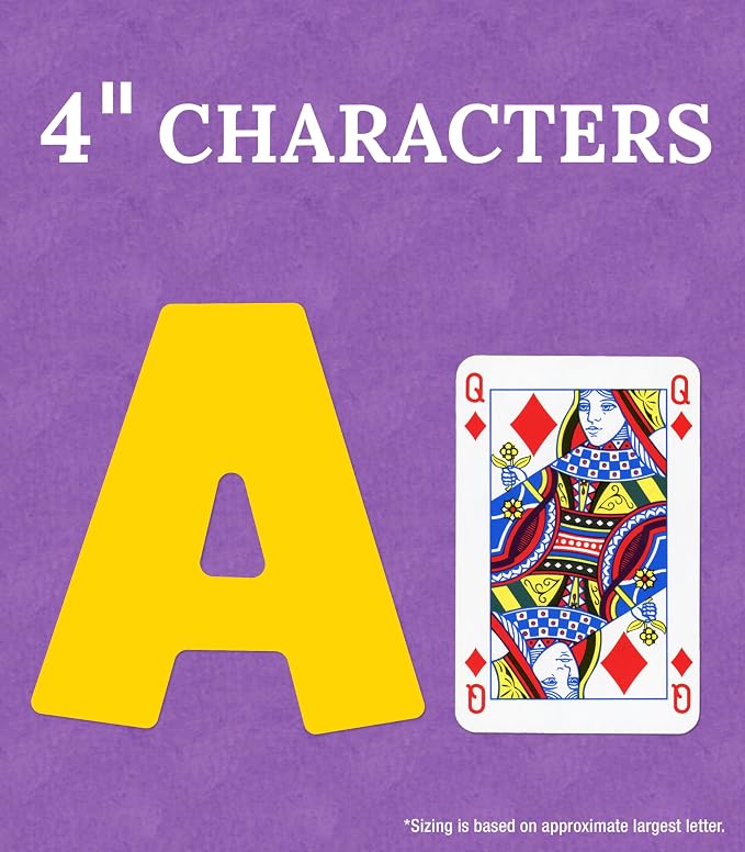 Carson Dellosa 219-Piece 4 Inch Colorful Cutout Letters for Bulletin Boards, Numbers, Punctuation & Symbols, Bright and Colorful Bulletin Board Letters, Colorful Classroom Letters for Bulletin Board | Upper and Lowercase Alphabet, Numbers, Punctuation,...