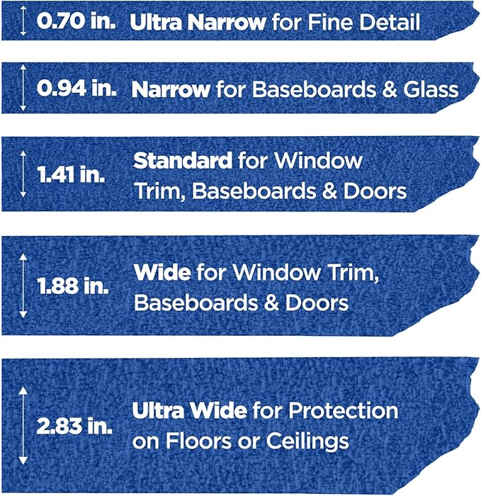 ScotchBlue Original Multi-Surface Painters Tape, 3 Inch Wide (2.83 In. x 60 Yds) 1 Roll, Blue Paint Tape Protects Surfaces and Removes Easily, Masking Tapes for Indoor and Outdoor Use (2090-72NC)