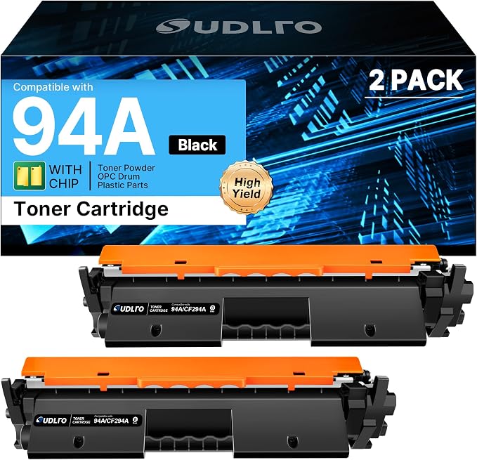 94A Toner Cartridge CF294A Replacement for HP 94A Toner Cartridge Black | (with Chip) Compatible with Pro MFP M118dw M148fdw M148dw M149fdw, Pro M118 M148 M149 Printer (Black, 2-Pack)
