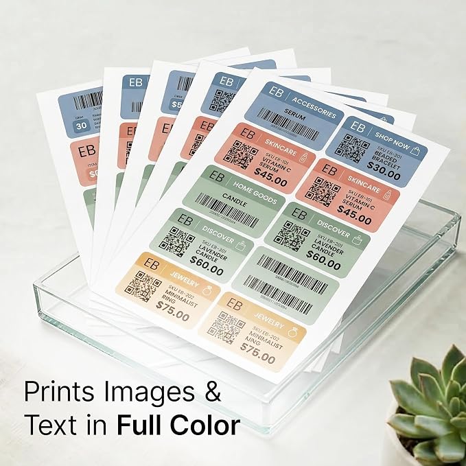 3" X 2" Matte White Printable Shipping Labels (250 Sheets, 2500 Stickers) | Mailing and Address Labels, Product Packaging Stickers for Laser & Inkjet Printers - Spartan Industrial Template R011
