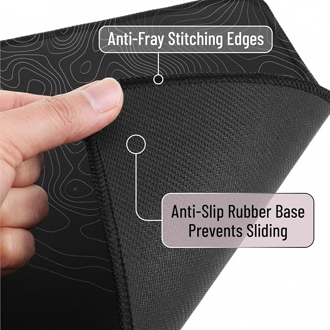Mr. Pen- Mouse Pad, 12.5"x 10.5", 2 Pack, Black Pattern | Laptop and Computer Mouse Pad Gaming, Anti-Slip Rubber Base