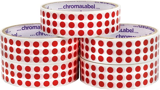 Red Dot Stickers, 1/4 Inch, 1000/Roll, Case of 5 | Writable Semi-Gloss Red Circle Labels for Offices, Retail and Classrooms. Made in USA
