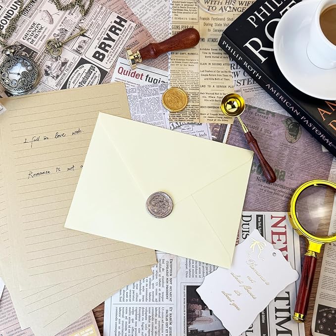 YINUOYOUJIA 50 PCS Ivory Specialty Paper Envelopes A7, 5 x 7 Envelopes for Invitation, Great for Wedding Invitation Cards, Photos,Perfect for Birthday, Baby Shower, Graduation, Christmas
