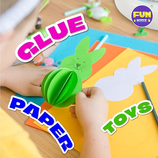 Super Clear Glue 1 Gallon, FunKidz All Purposes School Home Projects Liquid Glue Great for Slime Making Supplies Washable Non-Toxic Use for Arts & Crafts Wood Paper Cardboard
