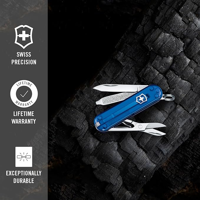 Victorinox Swiss Army Classic SD Pocket Knife (Translucent Sapphire), 58mm