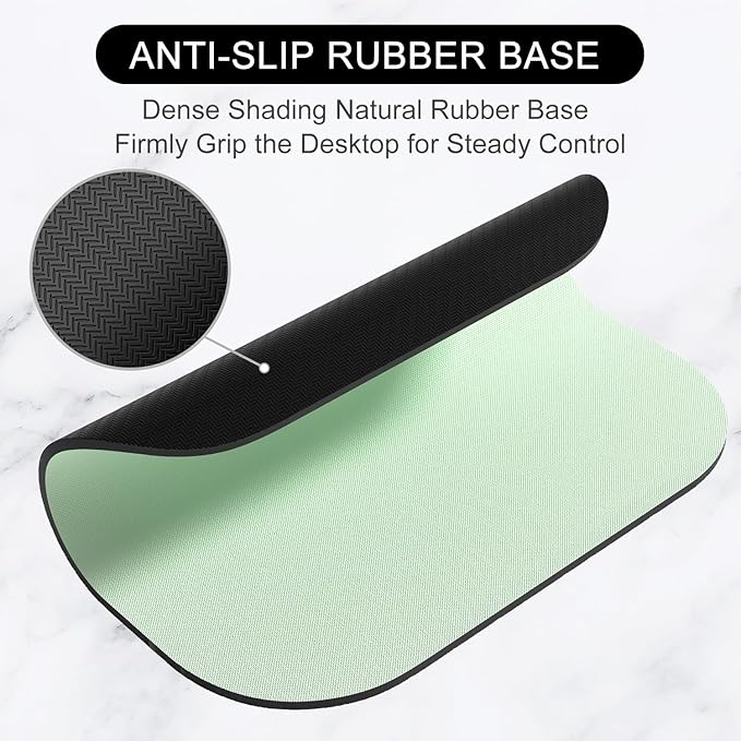 Hsurbtra Mouse Pad, Premium-Textured Small Square Mousepad 8 x 9 Inch Green, Thick 3 mm Anti-Slip Waterproof Rubber Pretty Cute Computer Mat for Office Home Gaming Laptop Men Women Kids