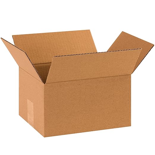BOX USA B1086SK Corrugated Boxes, 10" L x 8" W x 6" H, Kraft (Pack of 500)