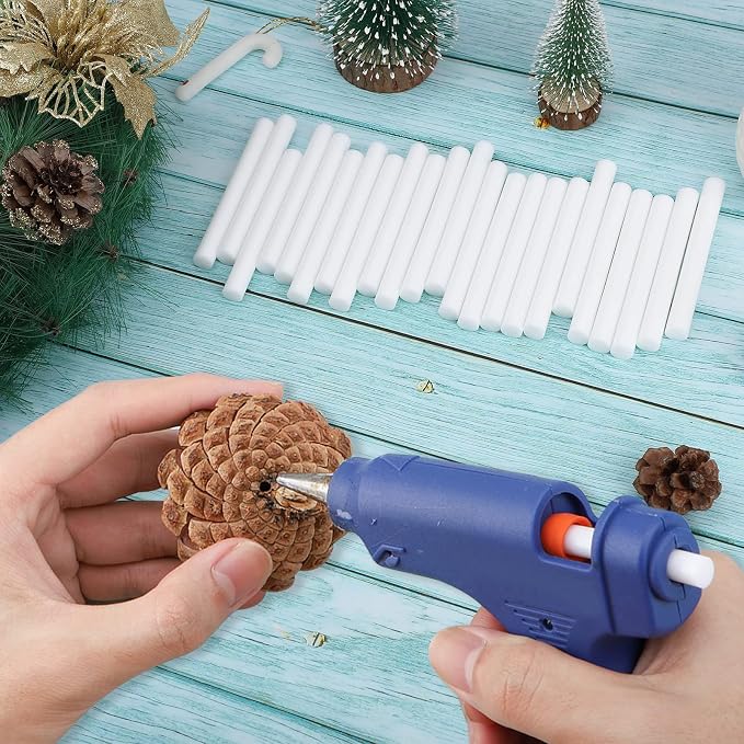 ENPOINT White Hot Glue Sticks Full Size, 36 Pcs 0.43 x 3.93 in Hot Melt Glue Adhesive EVA Sticks, EVA Crafts Glue Sticks for Arts, DIY, Home General Repair, Holiday Gift Crafts, Bonding, Decoration