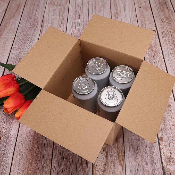 CRUGLA 40 Packs 7x7x6 Shipping Boxes Corrugated Cardboard Boxes Shipping Box Bulk for Small Business Packing Boxes