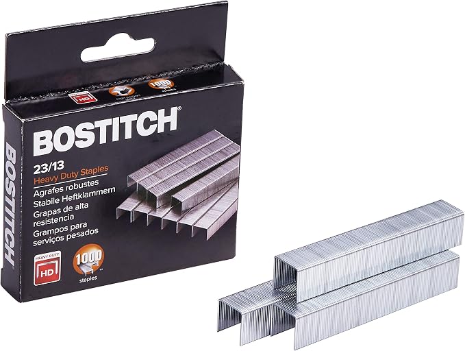 Bostitch Office 1913 Heavy Duty 23/13 Staples, 100 Sheet Capacity (Box of 1,000) (Pack of 12)