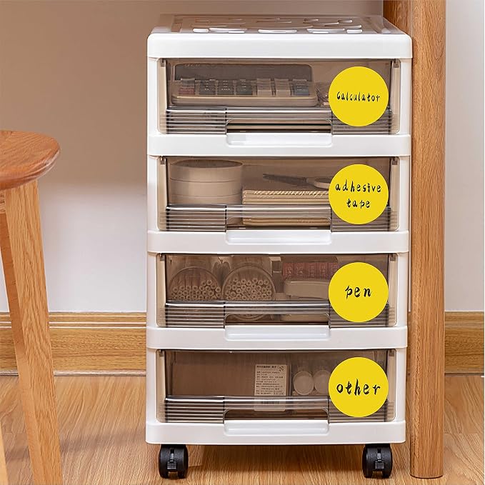 PARLAIM 2”Color Coding Labels Stickers,500 per Roll Round Permanent Adhesive Circle Dot Stickers for Inventory Office Home(Yellow)