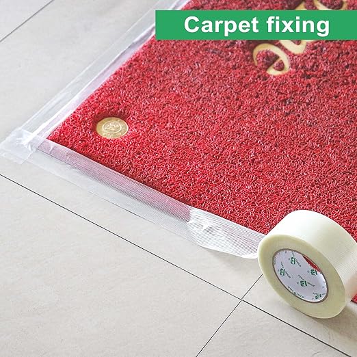 BOMEI PACK 12PACK Strapping Tape 2Inch, Heavy Duty Fiberglass Reinforced Packing Tape, 5.5Mil x 60Yds