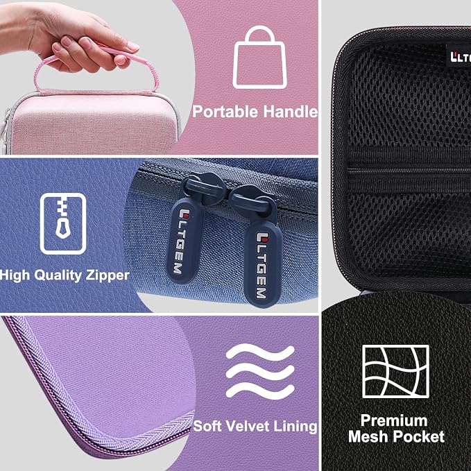 LTGEM Label Maker Case for Brother P-Touch PTD220/PTD210 | Hard EVA Shell, Water-Resistant, Shock Protection, Scratch-Resistant Interior, Portable Travel Storage Case Only