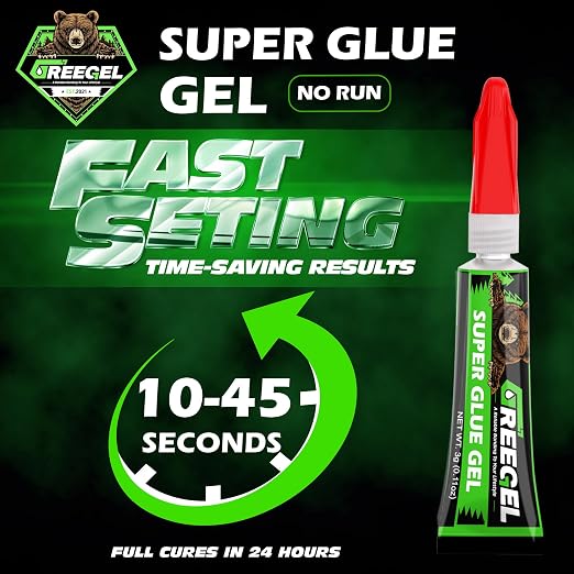 Super Glue Gel for Plastic, Shoes, Ceramic, Wood, CA Glue 3G x 12 | All Purpose Superglue Clear Instant Cyanoacrylate Adhesive Single Use Glue for Quick Fixes & Household Repairs
