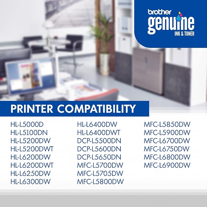 Brother Genuine High-Yield Black Toner Cartridge Twin Pack TN850 2PK, Model: TN8502PK | Twin replacement cartridges