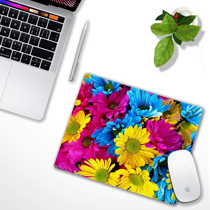 Colorful Flower Mouse pad Computer Mousepad with Personalized Design Office Non-Slip Rubber Mouse mat