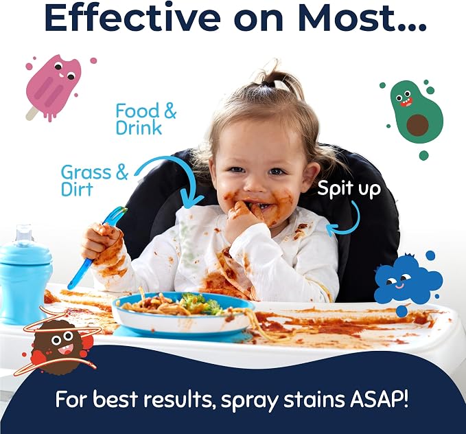 Miss Mouth's Messy Eater Stain Treater - 32oz Refill - Newborn & Baby Essentials - No Dry Cleaning Food, Grease, Coffee Off Laundry, Underwear, Fabric | Easy Refill; Newborn & Baby Essentials; Cleans Food, Grease, Coffee; Use on Laundry, Underwear, Fabric