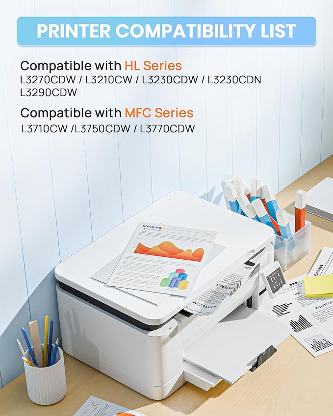 E-Z Ink TN227 Compatible Toner Cartridge Replacement for TN-227BK/C/M/Y High Yield Brother TN227 TN227BK TN223 to use with HL-L3270CDW HL-L3230CDW HL-L3210CW HL-L3290CDW MFC-L3710CDW (4 Pack)