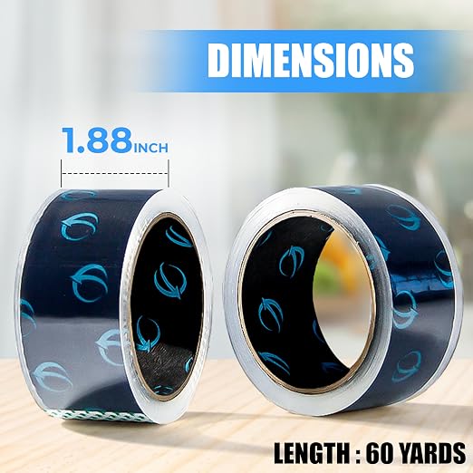 Clear Packing Tape, 12 Rolls Heavy Duty Packaging Tape for Shipping Packaging Moving Sealing, Thicker Clear Packing Tape, 1.88 Inches Wide, 60 Yards Per Roll