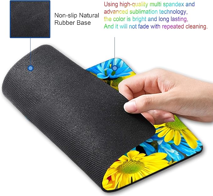 Colorful Flower Mouse pad Computer Mousepad with Personalized Design Office Non-Slip Rubber Mouse mat
