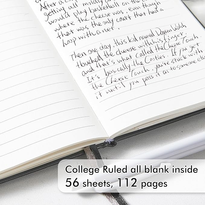 feela Pocket Notebook Notepad, Mini Cute Small Hardcover College Ruled Journals Office School Supplies, with 3 Black Pens, 3.5”x 5.5”, 3 Pack, A6, Vintage Colors, Red, Blue, Black