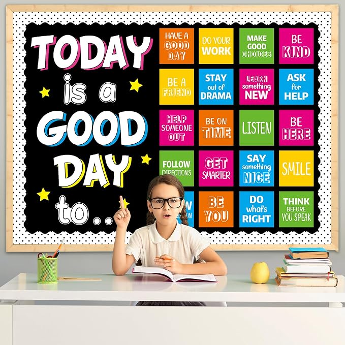 Inspirational Bulletin Board Set Motivational Back to School Classroom Decorations Today Is A Good Day Quotes Bulletin Board Positive Cutout for Teacher Student Classroom School Office Wall Decoration
