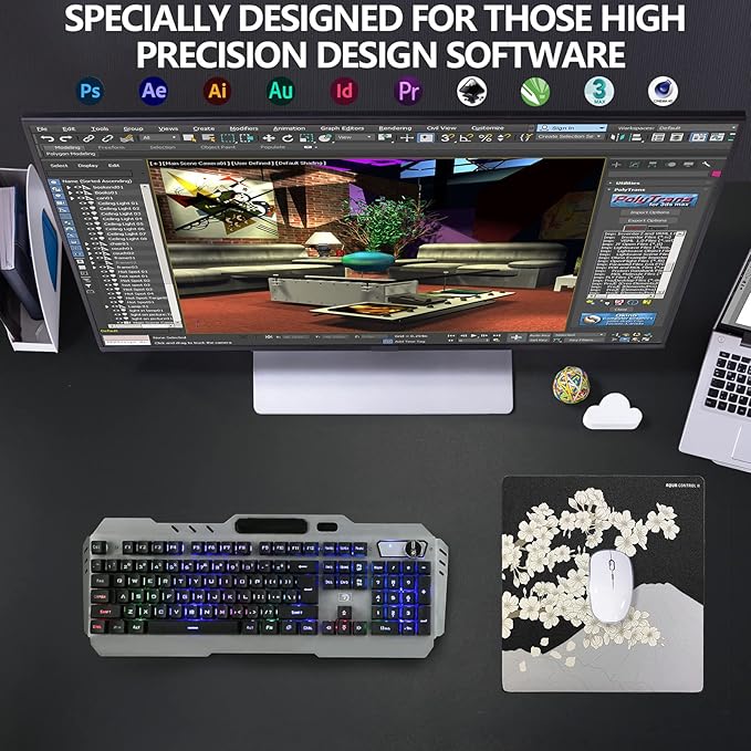 X-Raypad Aqua Control 2 Gaming Mouse Pad, Ultra-High Precision Mouse Pad with Perfect Speed and Control Capability, Consistent X and Y Glide, Designed for Fps Players with Low DPI Requirements