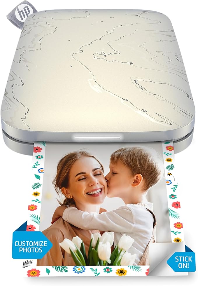 HP Sprocket Select 2.3x3.4 Instant Photo Printer, Print Pictures on Zink Sticky-Backed Paper from Your iOS & Android Device, Portable Printer for Home Use and Travel, Eclipse