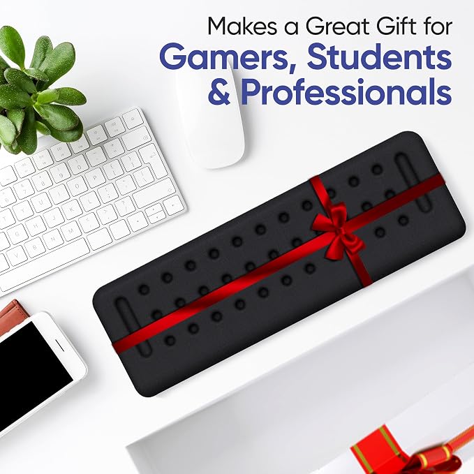 Keyboard Wrist Rest with Edge Protector - 11.8 Inch 2 Pack L Shaped Desk Pad