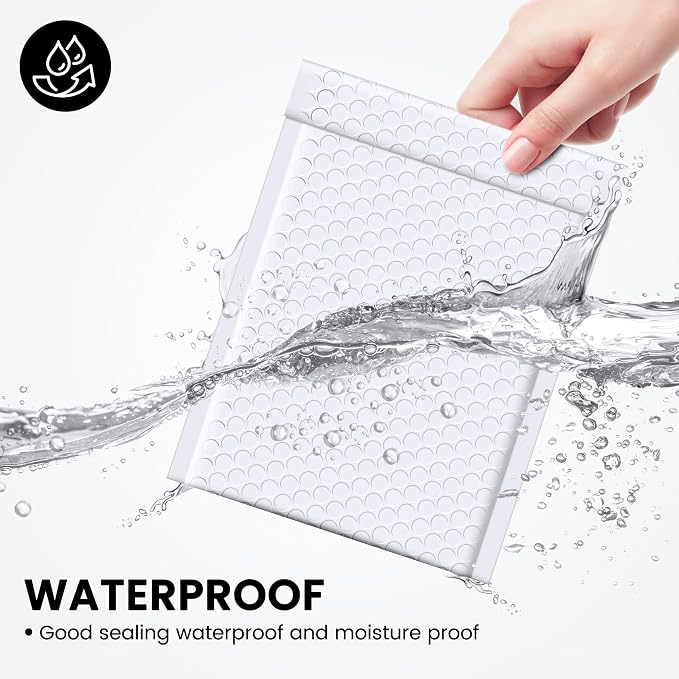 Fuxury Bubble Mailers 6x10 Inch White 50 Pack Padded Envelopes | Usable Size 6x9" Mailing Envelopes Bubble Padded Mailers Shipping Bags for Mailing Jewelry Makeup Small Business#0
