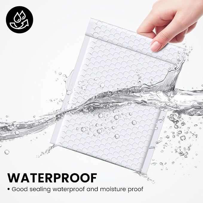Fuxury Bubble Mailers 6x10 Inch White 50 Pack Padded Envelopes Usable Size 6x9" Thick Mailing Envelopes Bubble Opaque Padded Mailers Shipping Bags for Mailing Jewelry Makeup Small Business#0