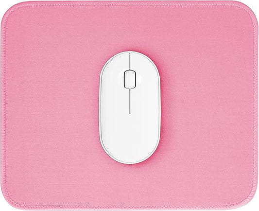 Mouse Pad, Nice and Cute, Splash-Proof Textured, Stitched Edge Non-Slip Waterproof Rubber, Deep Pink